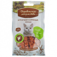Деревенские Кусочки куриные для кошек 45 гр