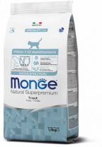 Сухой корм Monge Cat Monoprotein для котят с форелью  70005500 (1,5кг)