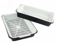 Лоток Дарэлл CLASSIC для кошек с сеткой черный/белый 63359 (40*26*6,5см) Лоток Дарэлл CLASSIC для кошек с сеткой черный/белый 63359 (40*26*6,5см)