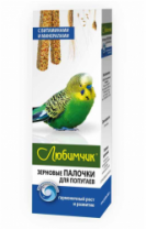 Любимчик Зерновые палочки для попугаев витаминно-минеральные