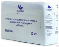Пеленки Пелигрин Classic впит однораз нестер 60х40см 1шт (30шт/уп)