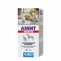 Амит Форте капли ушные от отодектоза, саркоптоза, демодекоза д/к,с 20 мл 
