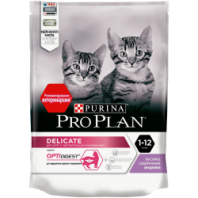 Сухой корм Pro Plan® для котят с чувствительным пищеварением или с особыми предпочтениями в еде, с высоким содержанием индейки, Пакет, 200 г 