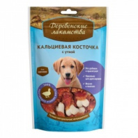 Деревенские Кальциевая косточка с уткой д/щенков 90 г