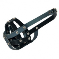 Намордник Gamma №1 кожа/сетка Цн-00200 (41см) Намордник Gamma №1 кожа/сетка Цн-00200 (41см)