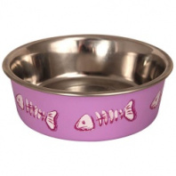 Миска Triol Рыба на резиновом основании резина сиреневый  BL-03 (450мл) 