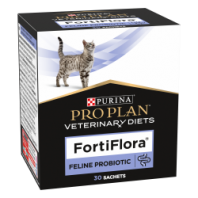 Пищевая добавка Forti Flora® Feline Nutritional Complement для котят и кошек для нормализации микрофлоры желудочно-кишечного тракта, 30 Пакетиков, 1 г 