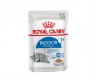 Корм для стареющих кошек, постоянно живущих в помещении, Royal Canin Indoor Sterilized 7+ Корм консервированный,желе,85г 