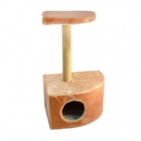 Дом-когтеточка ЧИП  43х35х71см д/к угловой с полкой 