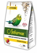 Любимчик Зерносмесь 500 гр для попугаев с фруктами