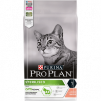 Сухой корм Pro Plan® для взрослых стерилизованных кошек и кастрированных котов, с высоким содержанием лосося, Пакет, 1,5 кг 