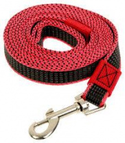 Поводок капроновый с двойной латек нитью 2м* 15мм, ЗООНИК, красный