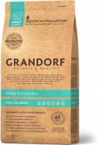 Сухой низкозерновой корм GRANDORF для собак всех пород с пробиотиками 4 вида мяса с бурым рисом 3 кг Сухой низкозерновой корм GRANDORF для собак всех пород с пробиотиками 4 вида мяса с бурым рисом 3 кг