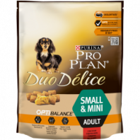 Сухой корм 	Pro Plan® Duo Delice для взрослых собак мелких и карликовых пород, с высоким содержанием говядины, Пакет, 700 г