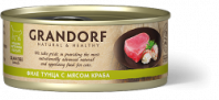 Консервы GRANDORF для кошек филе тунца с мясом краба 70 гр 