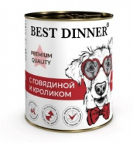 Консервы д/собак говядина кролик Меню №3 340гр 7607 Бест Диннер