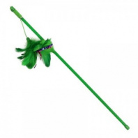 Игрушка Triol Удочка-дразнилка Зеленые перья для кошек  C4012 (48см) 