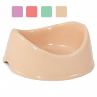 Миска двойная пластик Бисквит бежевая 0,4 л