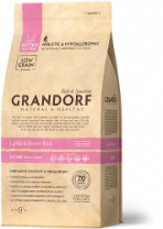Сухой низкозерновой корм GRANDORF для котят ягненок с рисом  400 гр 