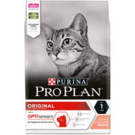 Сухой корм Pro Plan® для взрослых кошек, с высоким содержанием лосося, Пакет, 3 кг 