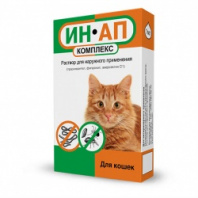 ИН-АП комплекс капли на холку для кошек всех пород, флакон 1 шт. (вет) 
