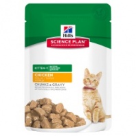 Влажный корм Hill's Science Plan для котят для здорового роста и развития, пауч с курицей в соусе, 85 г 