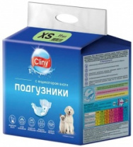 Cliny Подгузники для собак и кошек, xs (2- 4кг) 11 шт. 