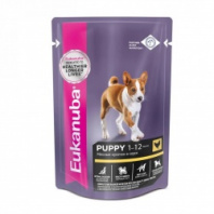 Корм для щенков Eukanuba Puppy All Breed влажный рацион из курицы в соусе,85 г