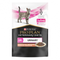 Влажный корм Pro PLan Veterinary Diets UR St/Ox для взрослых кошек при болезни нижних отделов мочевыводящих путей, с лососем, Пауч, 85 г 