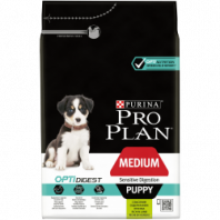 Сухой корм Pro Plan® для щенков средних пород с чувствительным пищеварением, с высоким содержанием ягненка, Пакет, 3 кг